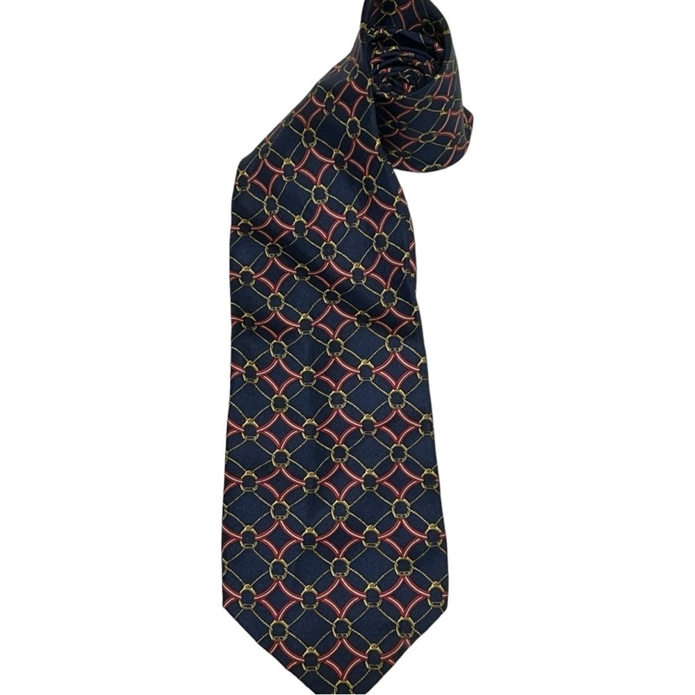 Paolo Designed by Paolo Gucci Vintage Hand Finished Printed 100% Silk 62”Necktie